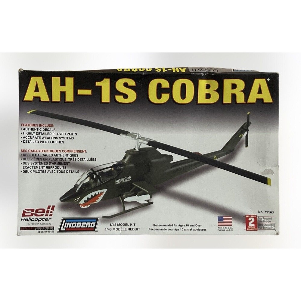New Linberg Bell Helicopter, A Text Ron Company, AH-1S COBRA 1/48 MODEL KIT